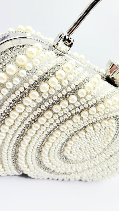 Pearl Crystal Clutch Bag