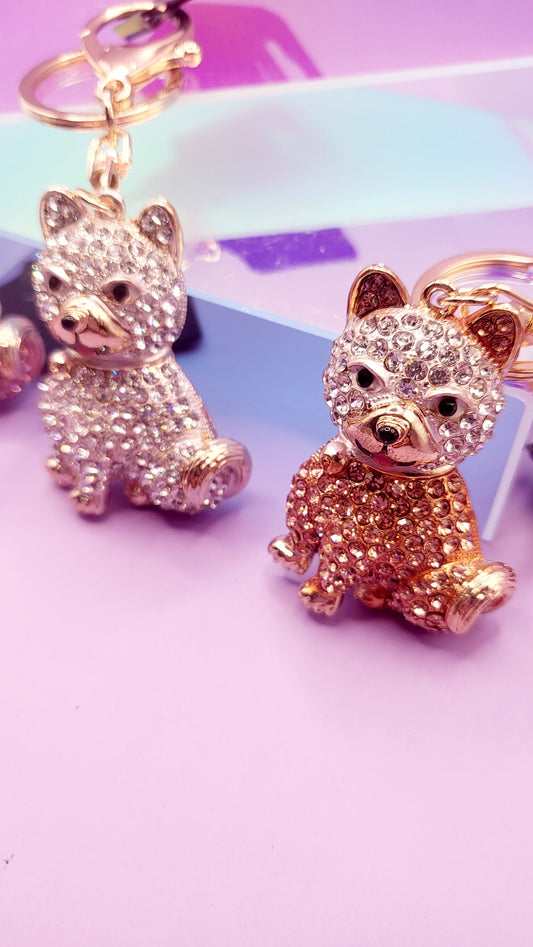 Sitting Dog Key Ring