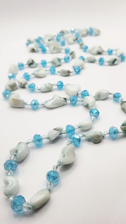 Resin Boho Long Beaded Necklace