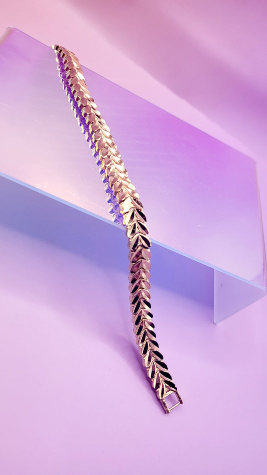 Zigzag Shiny Gold Link Bracelet