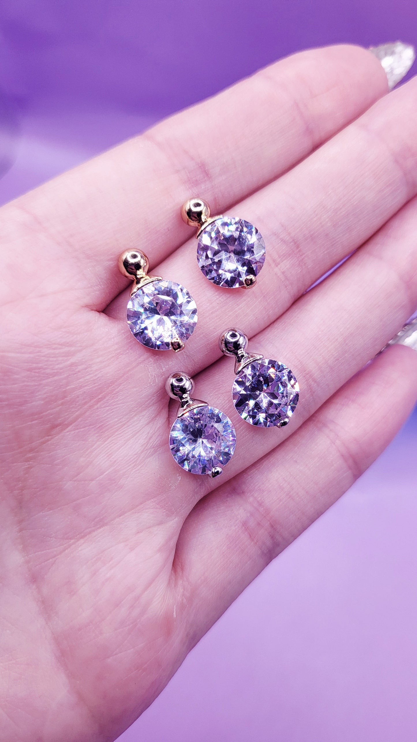 Solar Crystal Stud Earrings
