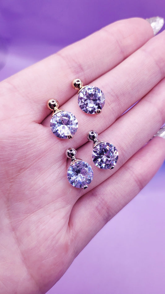 Solar Crystal Stud Earrings