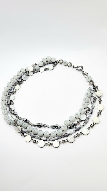 Resin Boho Beaded Necklace