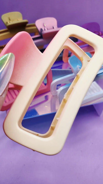 Rainbow Sunset Hair Clamps Pack of 12