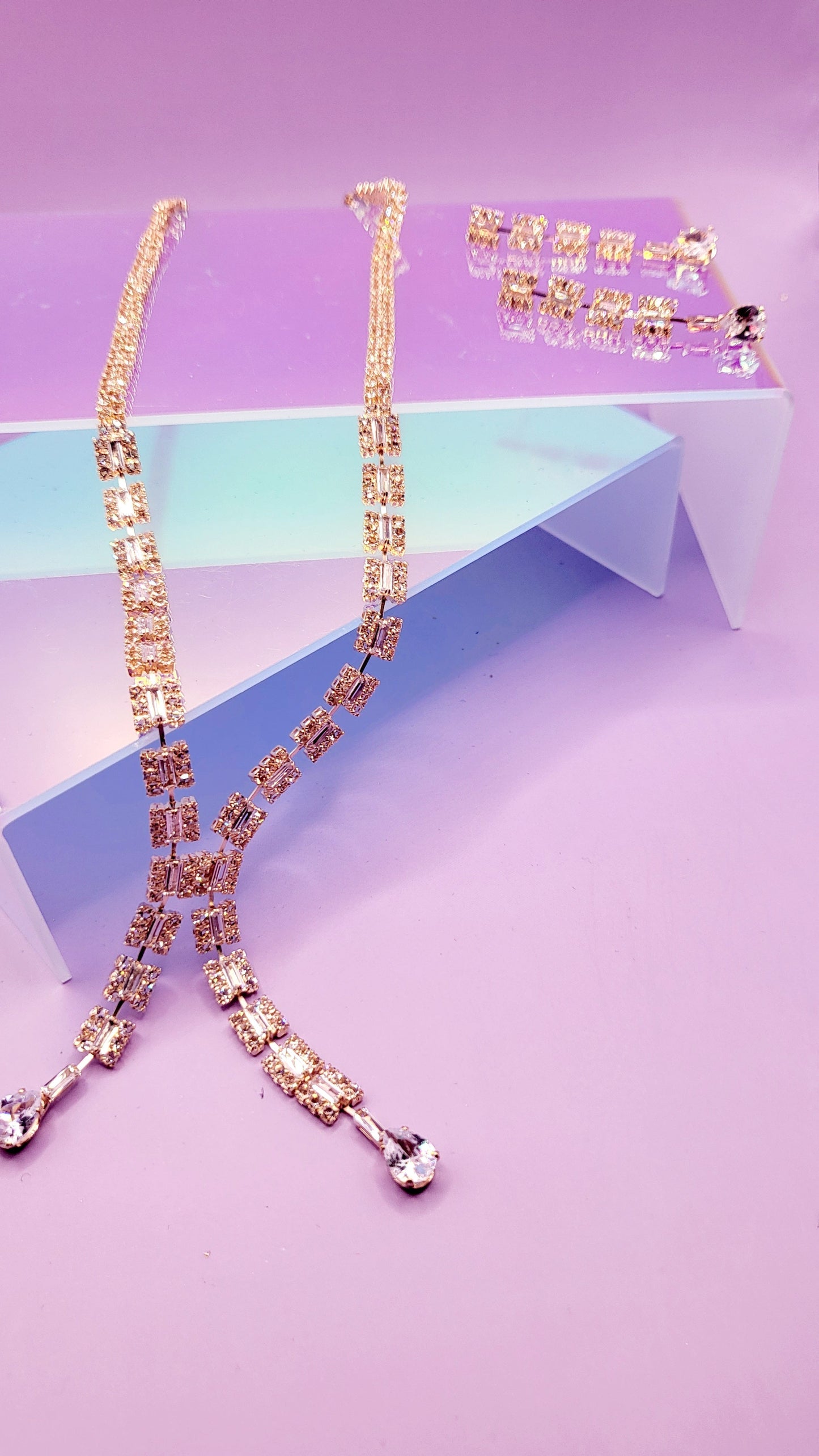 Ombre Crystal Duo Necklace & Earrings