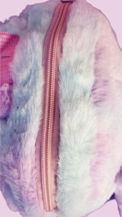 Plush Pastel Fluffy Teddy Bear Backpack