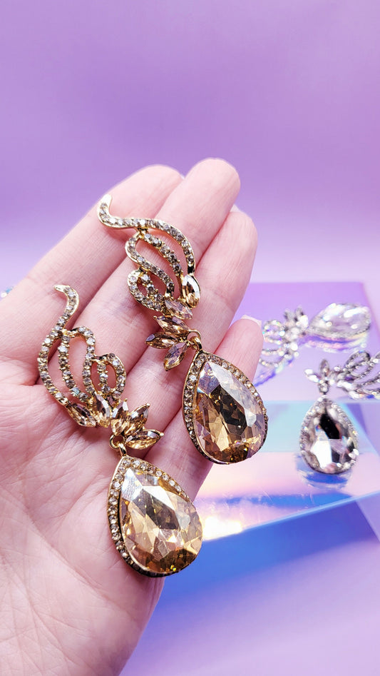 Sweetheart Crystal Drop and Dangle Earrings