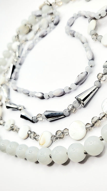 Resin Boho Beaded Necklace
