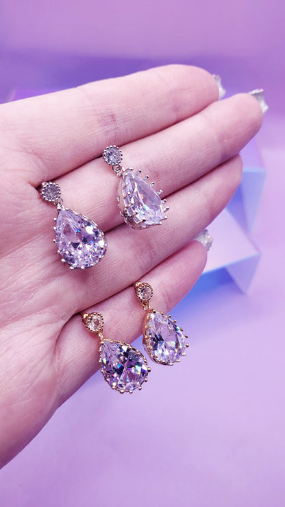 Shimmer Crystal Stud Earrings