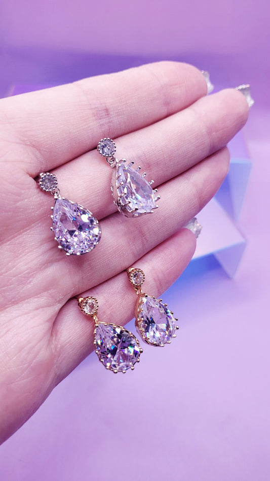 Shimmer Crystal Stud Earrings