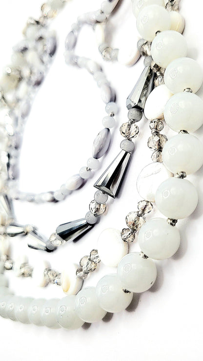 Resin Boho Beaded Necklace