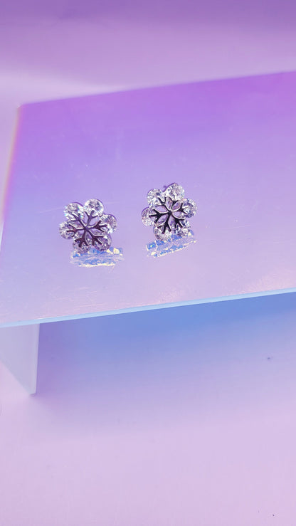Snowflake Crystal Stud Earrings