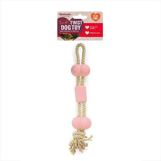 Rosewood BBQ Rubber & Rope Bone x4
