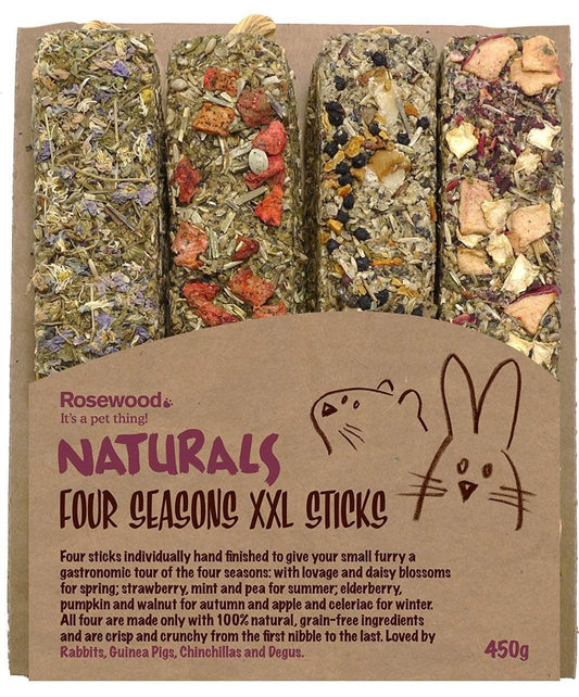 Rosewood Naturals Small Animal Treats Four Seasons Grain-Free Sticks XXL