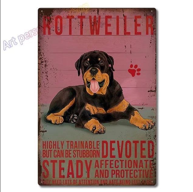 Rottweiler Tin Sign