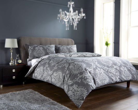 Royal Damask Luxury Super Soft Cotton Rich Duvet Set Easycare Comfortable Bedding Includes Duvet Cover & Pillowcases in Single Double King Sizes by OLIVIA ROCCO