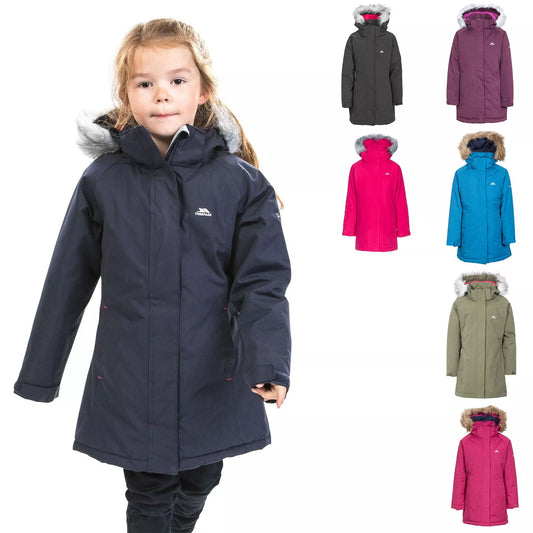 Girls Trespass Fame Waterproof Parka Jacket-0