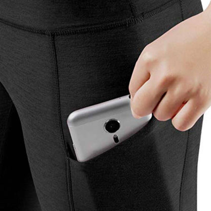Women High Waist Gym Leggings Pocket Fitness Sports Running Ladies Yoga Pants UK