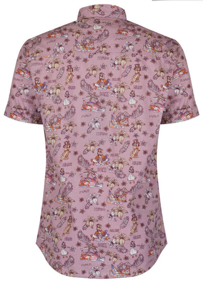 Tokyo Laundry Mens Pure Cotton Short Sleeve Hawaiian Floral Holiday Party Shirts