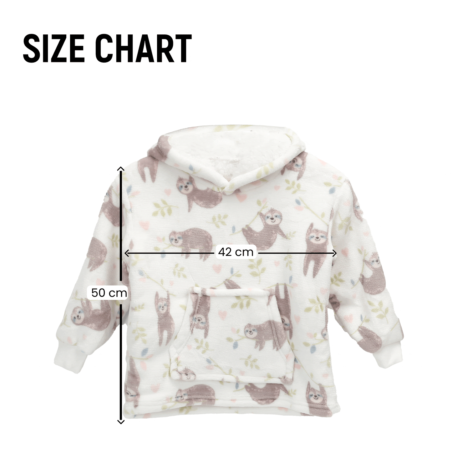 Safari & Sloth Infant Hooded Blanket with Pocket for Toddlers Ages 0-2 Warm Unisex Loungewear by Daisy Dreamer