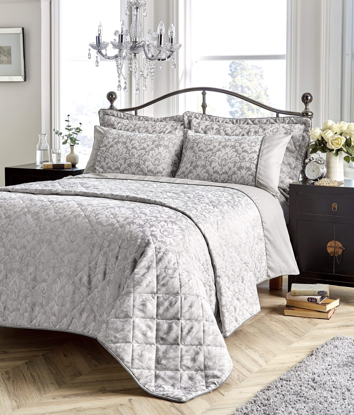 Savoy Luxurious Hand Woven Jacquard Cotton Quilt Cover Duvet Sets OEKO-TEX Certified High-Quality Bedding Multiple Sizes and Colours by OLIVIA ROCCO