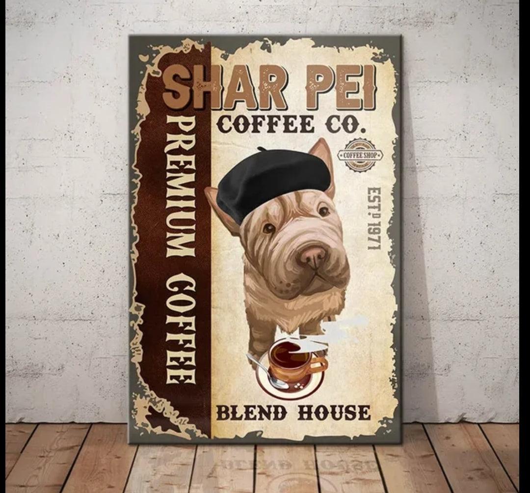 Shar Pei Dog Tin Sign