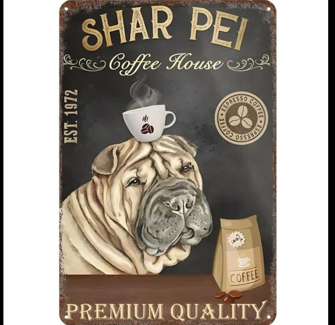 Shar Pei Dog Tin Sign