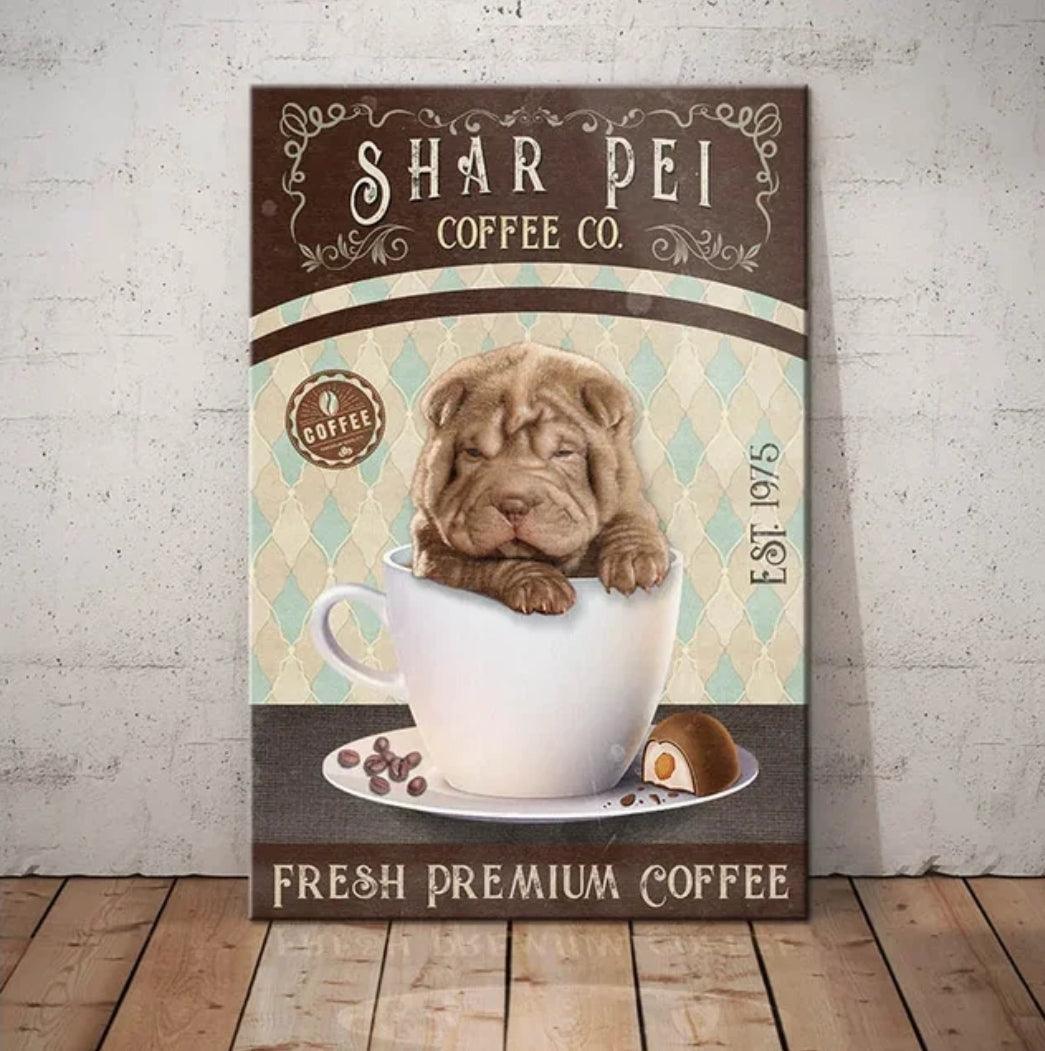 Shar Pei Dog Tin Sign