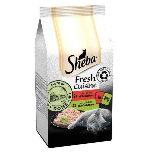 Sheba Fresh Cuisine Taste of Rome Turkey & Chicken & Poultry in Gravy Pouches 48 x 50g