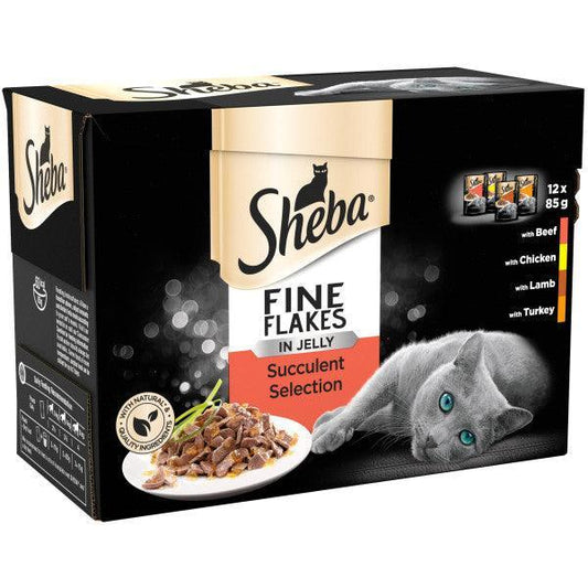 Sheba Pch Fine Flakes S/Col CIJ 4x12x85g