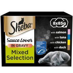 Sheba Sauce Lover Cat Food Trays Mixed Collection 8pk