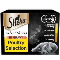 Sheba Select Slices Cat Trays Poultry Collection in Gravy 8pk
