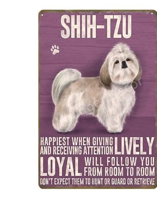 Shih-Tzu Dog Tin Sign