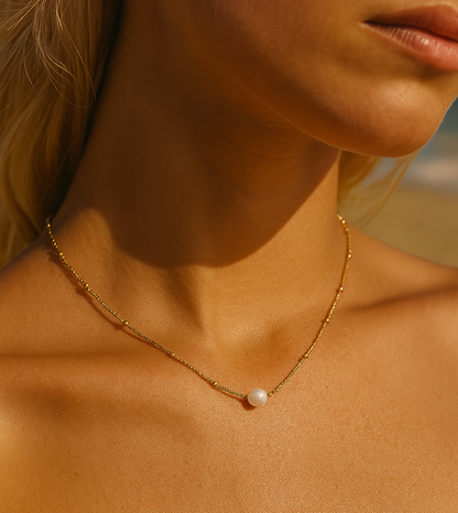 Pearl Short Necklace-0