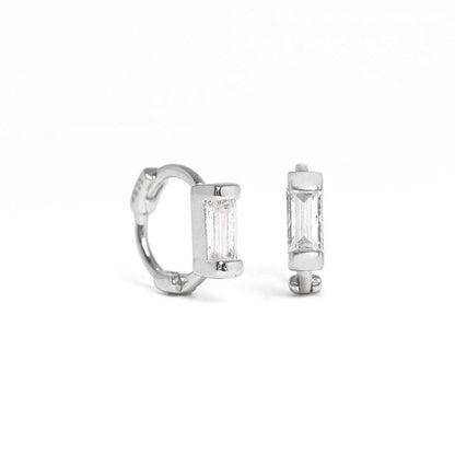 Silver Aime Hoops