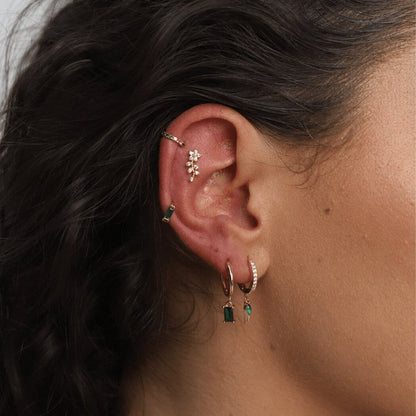 Silver Aime Hoops
