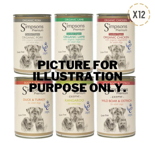Simpsons Dog Mixed tin package 12 x 400g