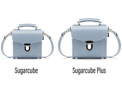 Handmade Leather Sugarcube Handbag - Lilac Grey-4