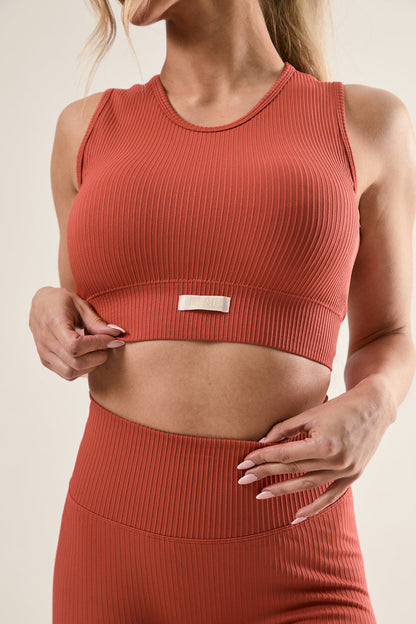 Ribbed Seamless Longline Bra