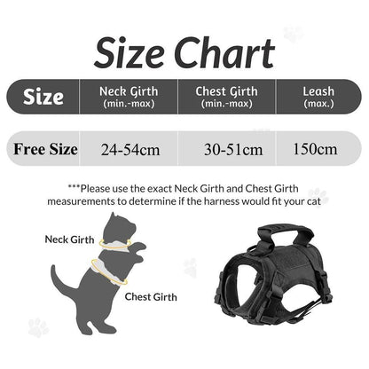 Tactical Cat Harness & Lead