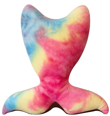 Tie Dye Rainbow Ultra-Soft Teddy Fleece Duvet Set for Kids Reversible Bedding with Cushion and Throw Single and Double Beds by OLIVIA ROCCO