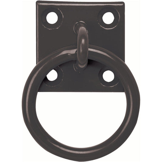 Tie Ring On Plate Black x10