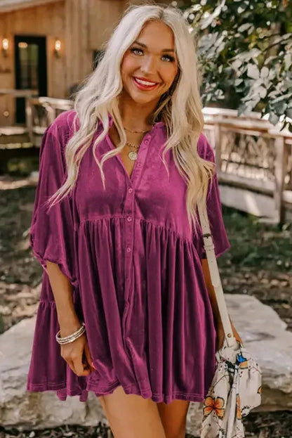 Tunic Babydoll Velvet Shirt-3