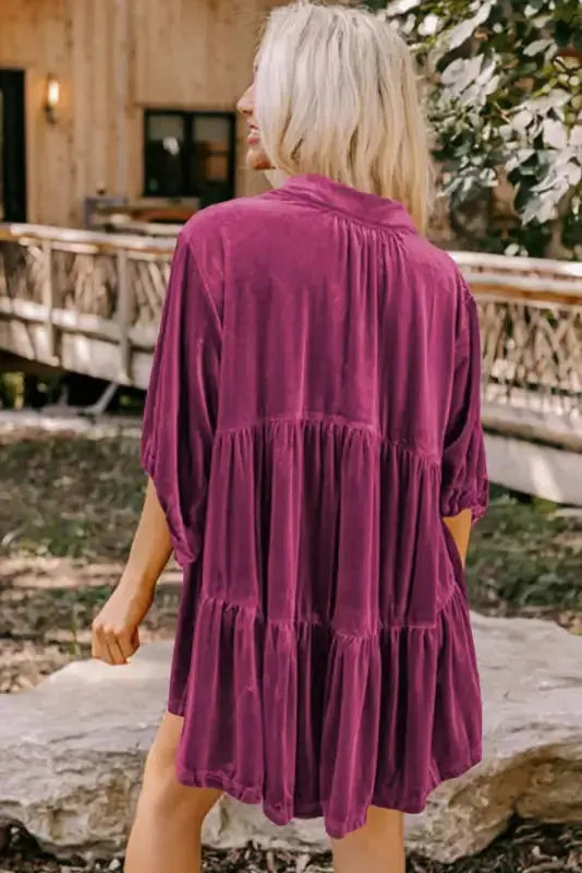 Tunic Babydoll Velvet Shirt-1