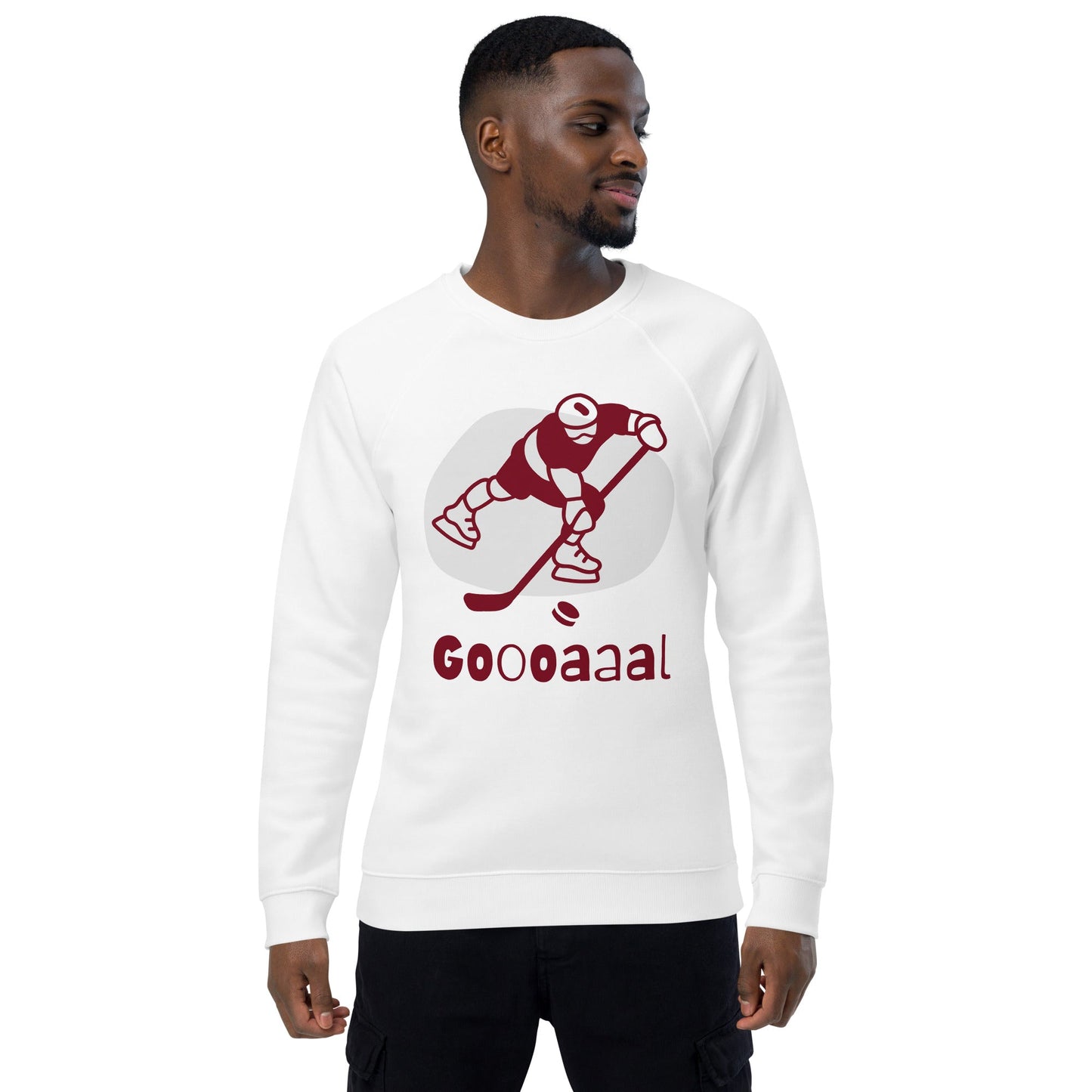 Unisex organic raglan sweatshirt