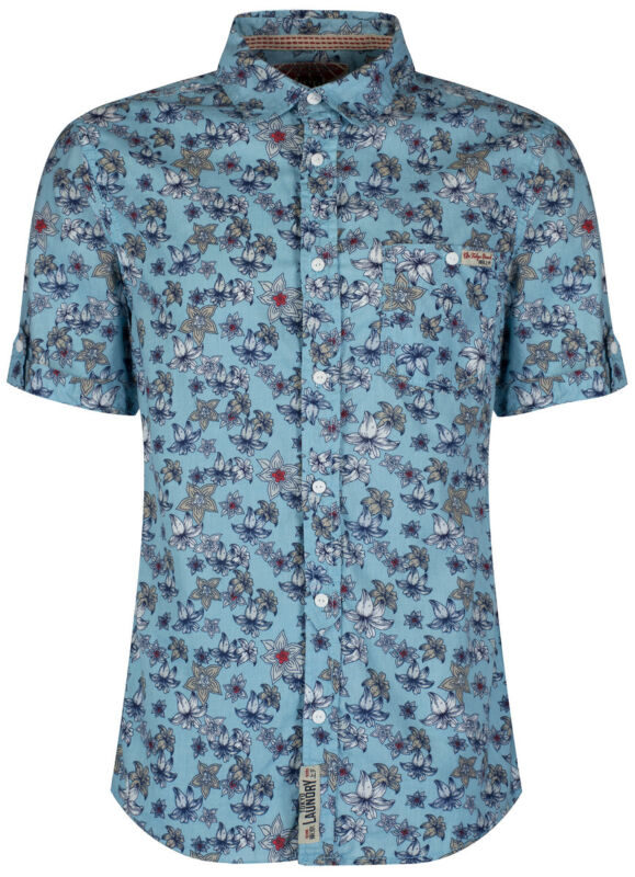 Tokyo Laundry Mens Pure Cotton Short Sleeve Hawaiian Floral Holiday Party Shirts