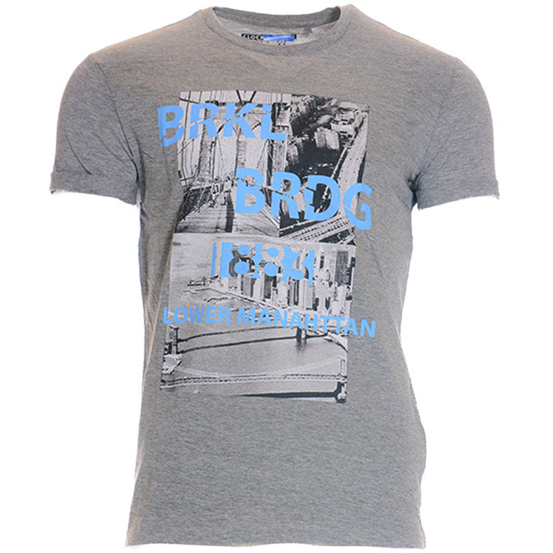 New Mens T Shirts Printed Cotton Short Sleeve Crew Neck Summer Beach Tees Top
