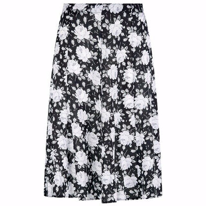 Women ladies Summer Floral Print Skirt Elasticated Waist Size 10-24 length 27"