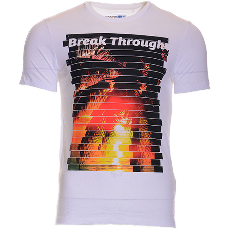 New Mens T Shirts Printed Cotton Short Sleeve Crew Neck Summer Beach Tees Top