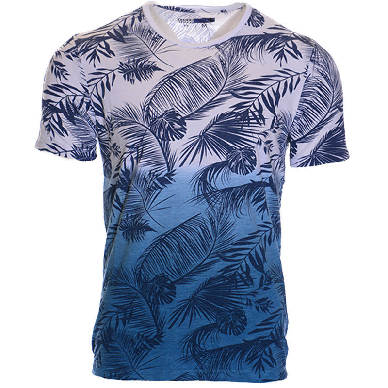 New Mens T Shirts Printed Cotton Short Sleeve Crew Neck Summer Beach Tees Top